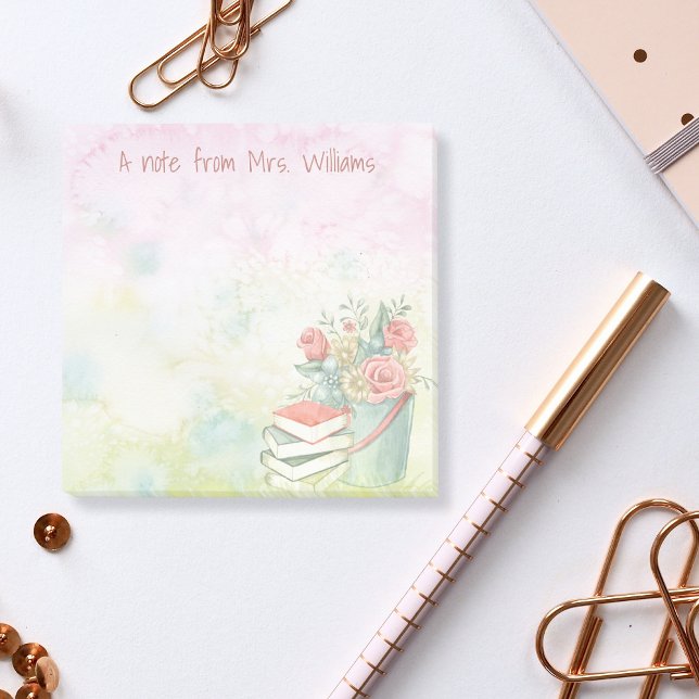 Post-it® Notas Adhesivas Personalizadas Para Libros De Nomb (Post it notes for teachers.)