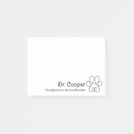 Post-it® Notas adhesivas personalizadas para veterinarios