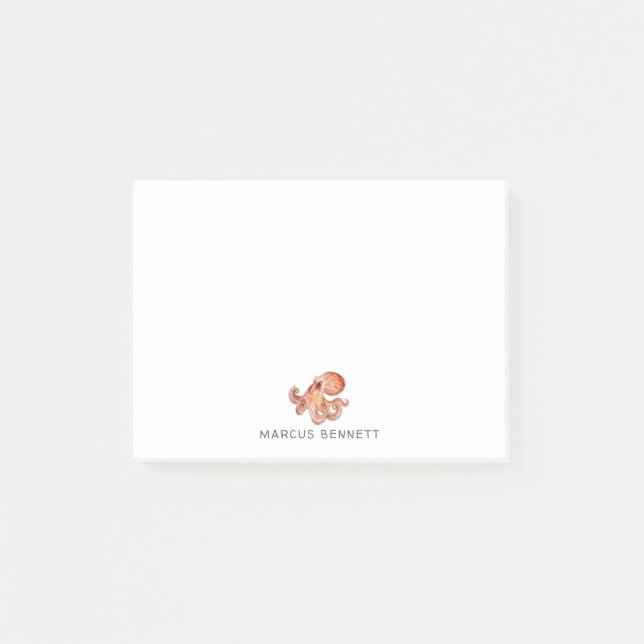 Post-it® Notas Adhesivas Personalizadas | Pulpo (Anverso)
