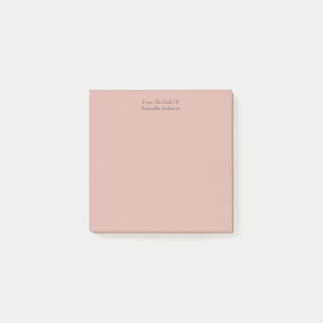 Post-it® Notas Adhesivas Personalizadas Rosa Beige (Anverso)