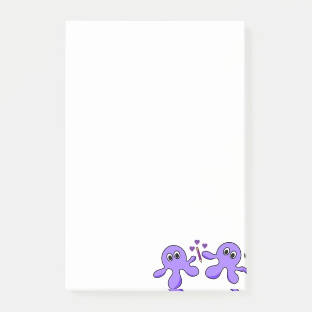 Post-it® Notas Adhesivas Pulpo Morado (Anverso)