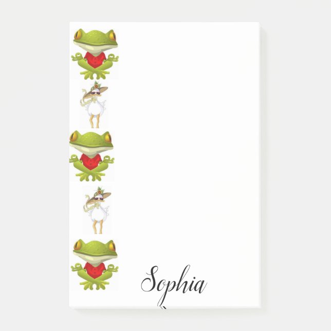 Post-it® Notas Adhesivas Ranas Pollo Fresa (Anverso)