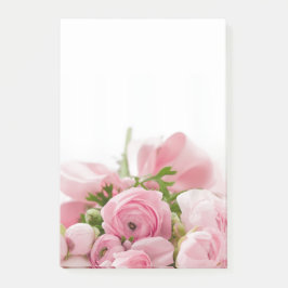 Post-it® Notas adhesivas rosas rosadas amor flor romántico