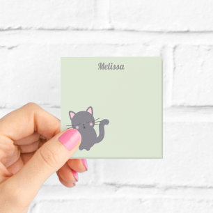 Post-it® Notas Adhesivas Sabio Gris Gatito Dormilón