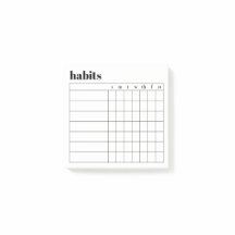 Notas Adhesivas Semanales Simples, 7,62 cm x 7,62