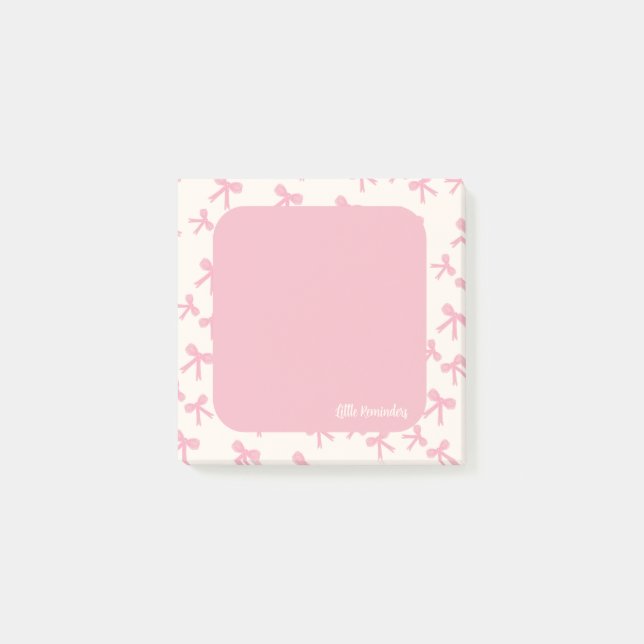 Post-it® Notas Adhesivas Sueños de Lazo Rosa (Anverso)