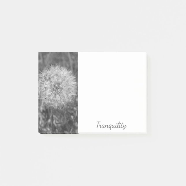 Post-it® Notas adhesivas tranquilas de puff en blanco y neg (Anverso)