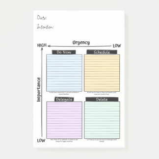 Post-it® Notas Adhesivas Urgentes Importantes, Matriz de Ei