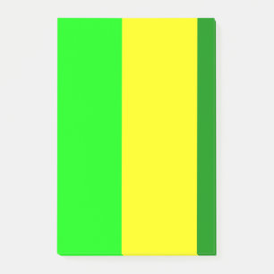 Post-it® Notas Adhesivas Verde Amarillo Rayado