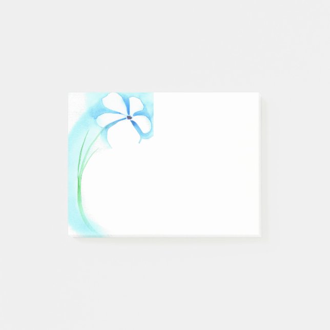 Post-it® Notas azules de la flor (Anverso)