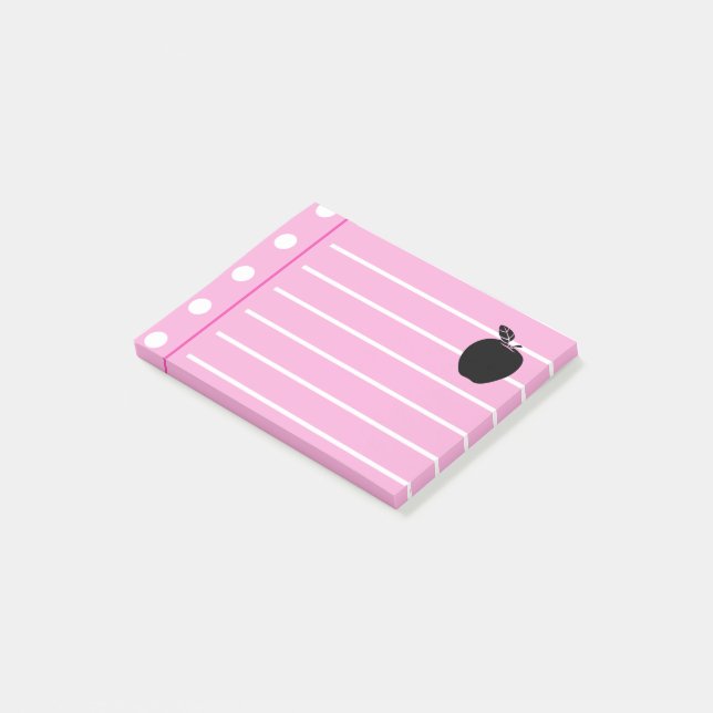 Post-it® Notas Black Apple Pink (En perspectiva)