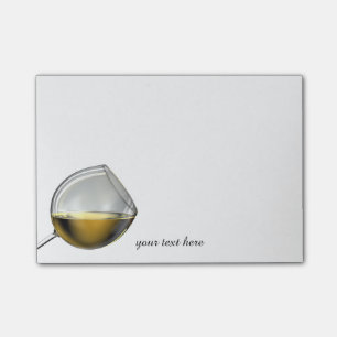 Post-it® Notas blancas de la copa de vino