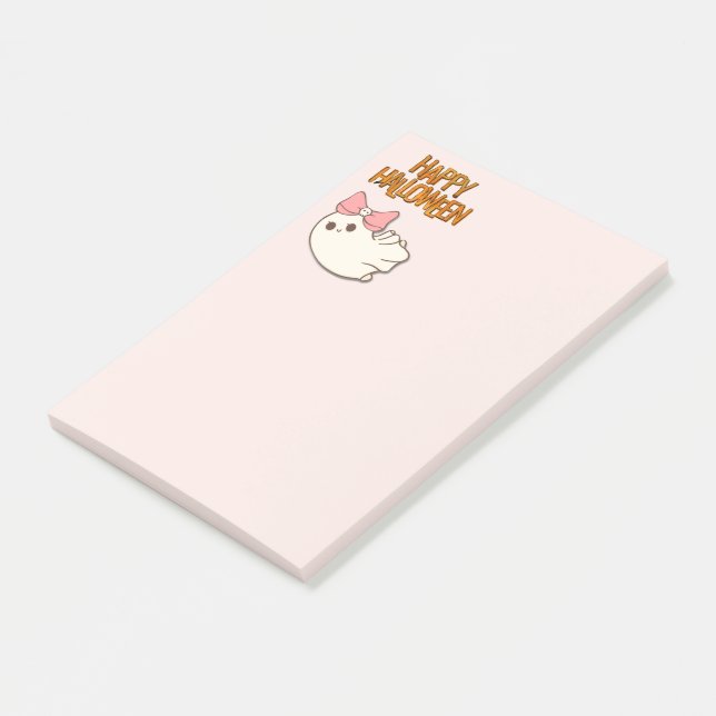 Post-it® Notas Boo-tiful — Fantasmita Lindo en Rosa (En perspectiva)