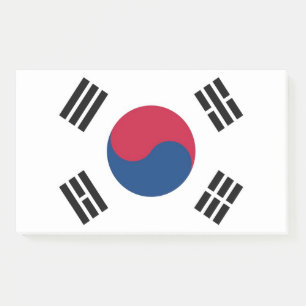 Post-it® Notas con bandera de Corea del Sur