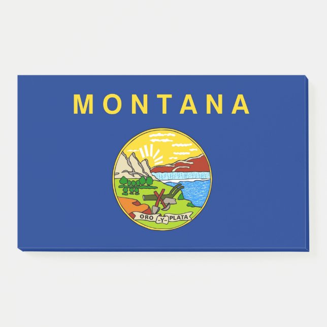 Post-it® Notas con bandera de Montana, Estados Unidos (Anverso)
