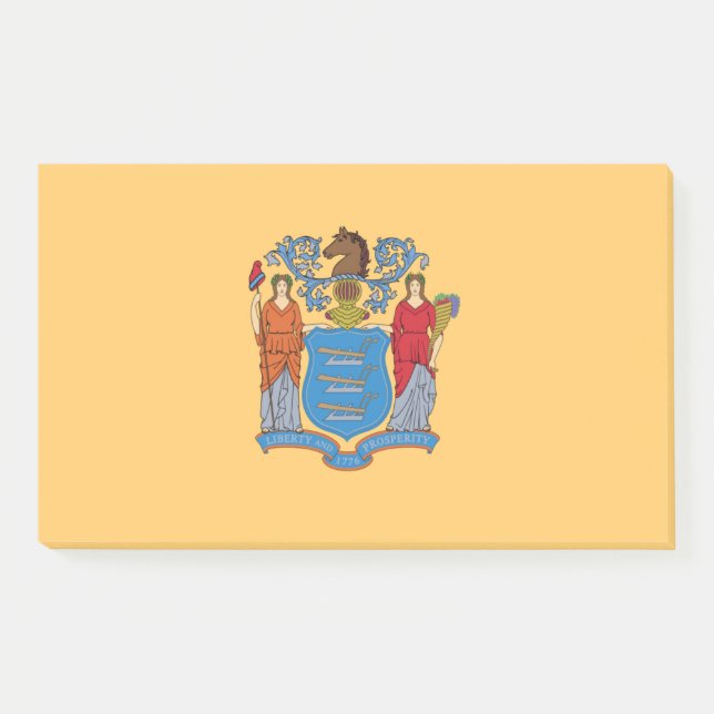 Post-it® Notas con bandera de Nueva Jersey, Estados Unidos (Anverso)