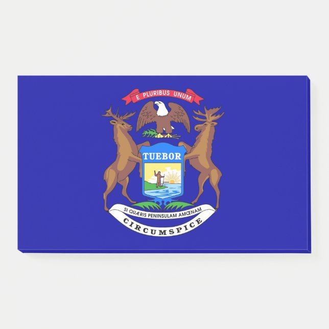 Post-it® Notas con la bandera de Michigan, Estados Unidos (Anverso)