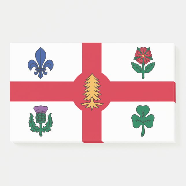 Post-it® Notas con la bandera de Montreal, Canadá (Anverso)