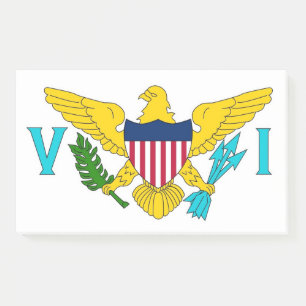 Post-it® Notas con pabellón de las Islas Vírgenes, Estados 