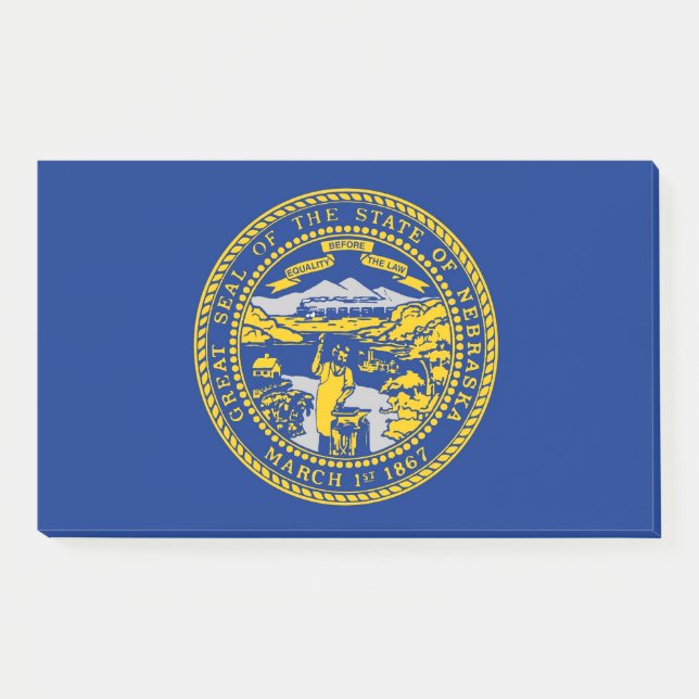 Post-it® Notas con pabellón de Nebraska, Estados Unidos (Anverso)