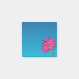 Post-it® Notas cuadradas de flor rosa fucsia