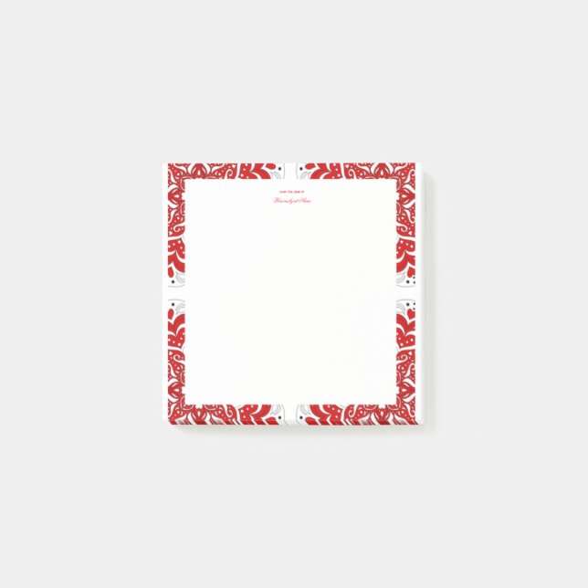 Post-it® Notas de amor intrincadas - Rojo - Publica (Anverso)