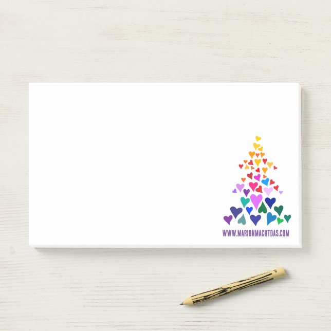 Post-it® Notas de Arcoíris de Navidad (En escritorio)