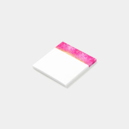 Post-it® Notas de arte abstracto rosa y dorado