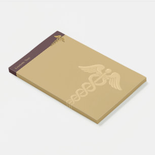 Post-it® Notas de Caduceus de Snake Golden Double