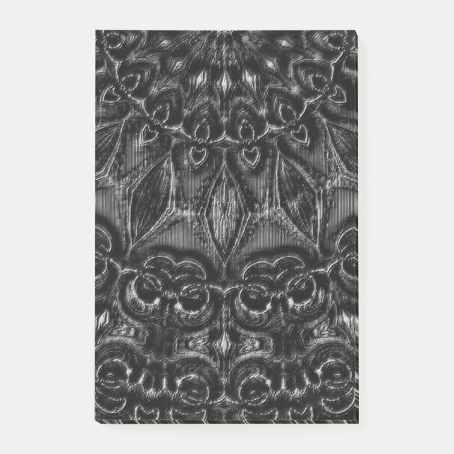 Post-it® Notas de Charcoal Mandala Post-it (Anverso)