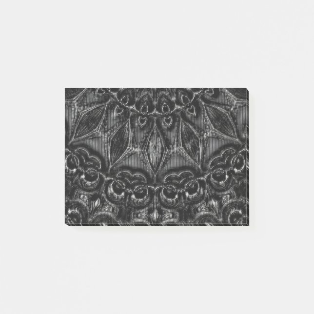 Post-it® Notas de Charcoal Mandala Post-it (Anverso)