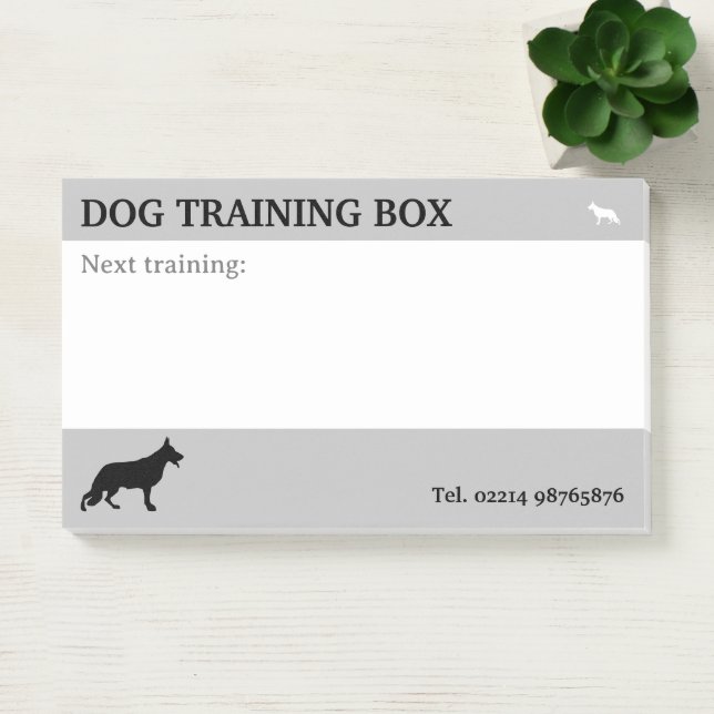 Post-it® Notas de citas de perro pastor (Oficina)