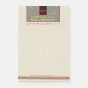 Post-it® Notas de contabilidad monogramadas