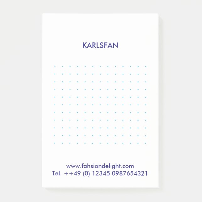 Post-it® Notas de cuadrícula azul (Anverso)