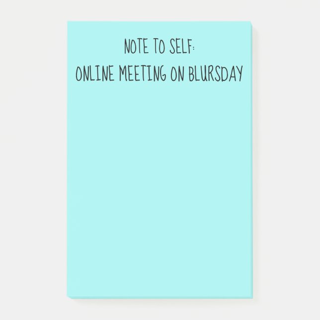 Post-it® Notas de cuarentena divertidas de "Note to Self" (Anverso)