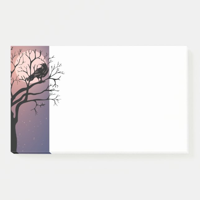 Post-it® Notas de Cuervo Pájaro Negro (Anverso)