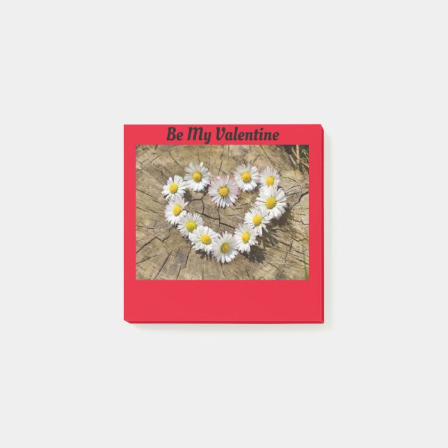 Post-it® Notas de Daisy Heart Valentine Post-It (Anverso)