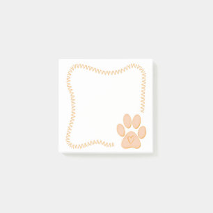 Post-it® Notas de Dog Paw Heart Post-It