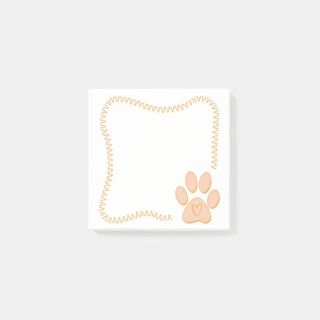 Post-it® Notas de Dog Paw Heart Post-It (Anverso)