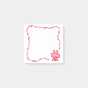 Post-it® Notas de Dog Paw Heart Post-It