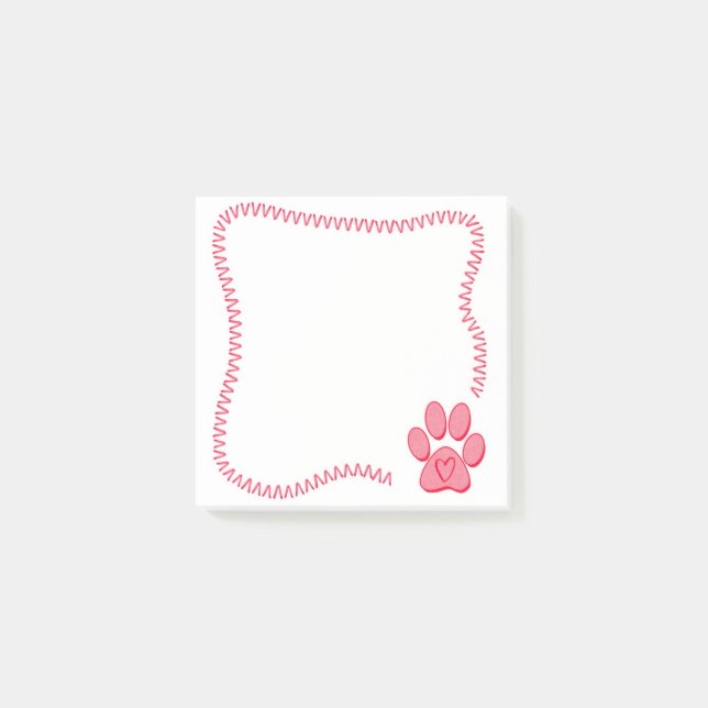 Post-it® Notas de Dog Paw Heart Post-It (Anverso)