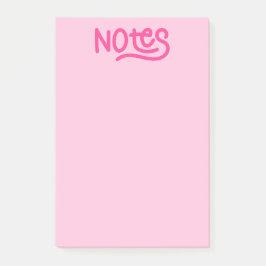 Post-it® Notas de escritura a mano rosa Tipografía