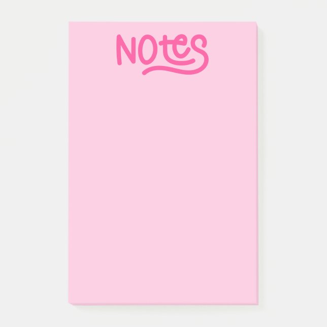 Post-it® Notas de escritura a mano rosa Tipografía (Anverso)