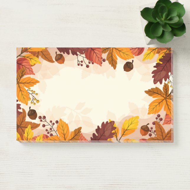 Post-it® Notas de Fall Leaves Post (Oficina)