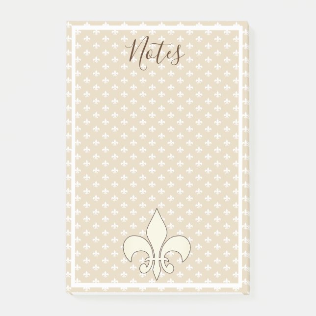 Post-it® Notas de Fleur De Lis en francés (Anverso)