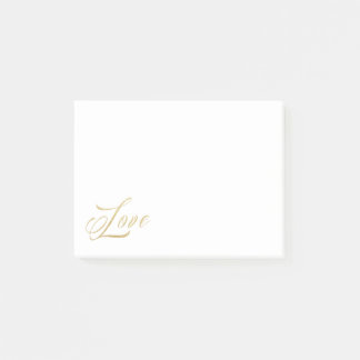 Post-it® Notas de Gold Sparkle Love Post-it