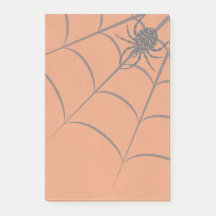 Notas de Halloween de Telaraña y Araña Negra