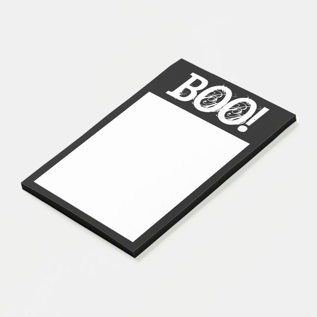 Post-it® Notas de Halloween en blanco y negro (En perspectiva)