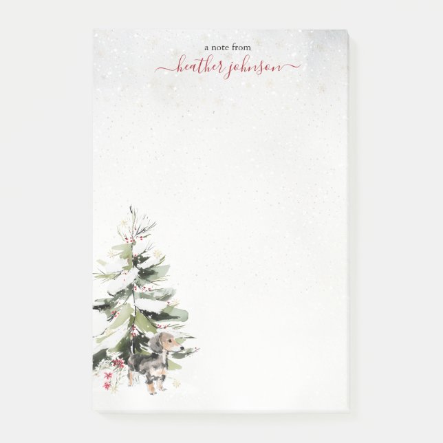 Post-it® Notas de Hearthlight Winter Cozy Dog Notas Adhesiv (Anverso)
