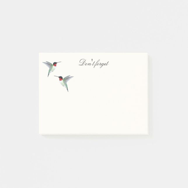 Post-it® Notas de Hummingbird con trompeta (Anverso)